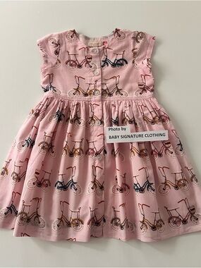 Pink Chicken Girls Pink Vintage Bicycle Dress Spring Summer
